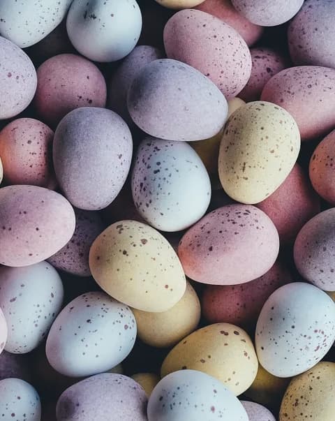 Pastel speckled Easter eggs